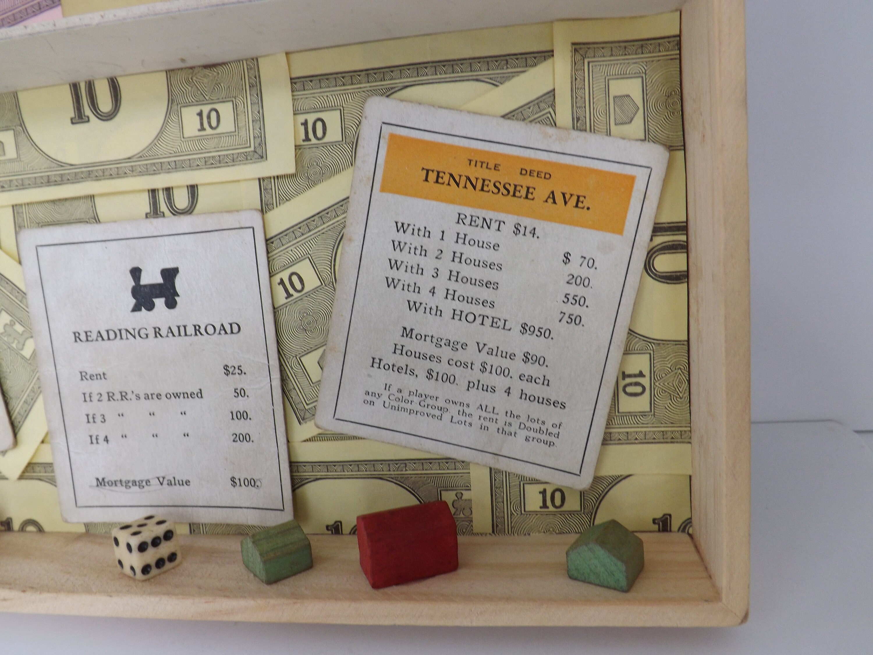 Vintage Monopoly game pieces shadow box game room decoration Etsy