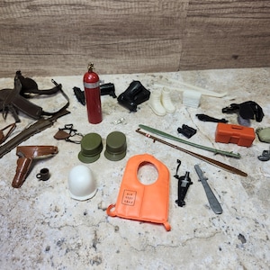 Vintage 1960s GI Joe Accessory Lot - Hasbro Figure Gear