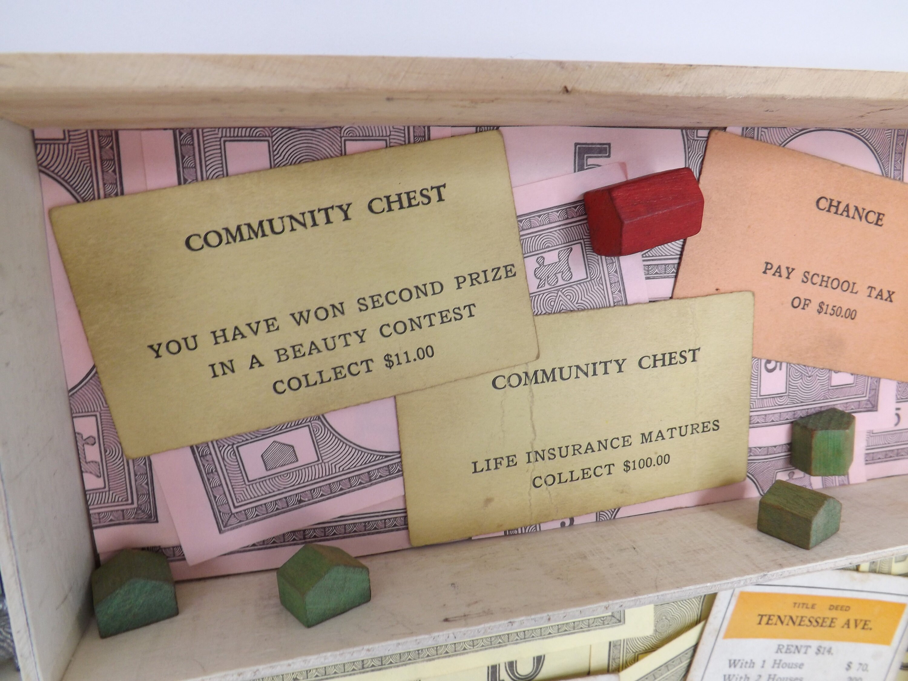 Vintage Monopoly Game Pieces Shadow Box Game Room Decoration Etsy