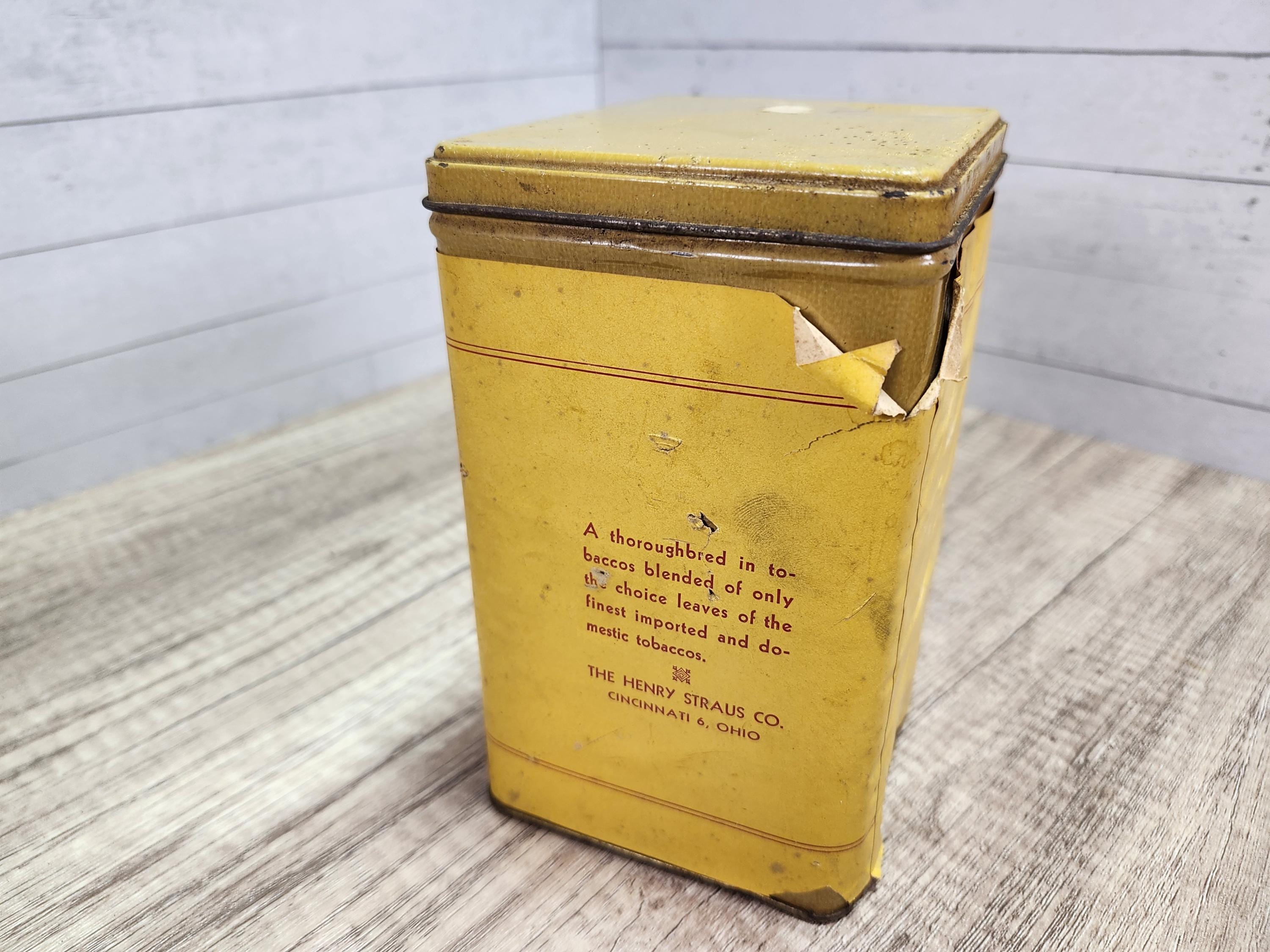 strauss tobacco cincinnati Straus Tobacconist (A Stroll Through The Best Little Shop in the World) Vintage Straus Tobacco Tin: No.