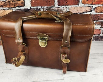 Vintage Coast Brown Leather Camera Case: Storage Bag, Display Decor Luggage