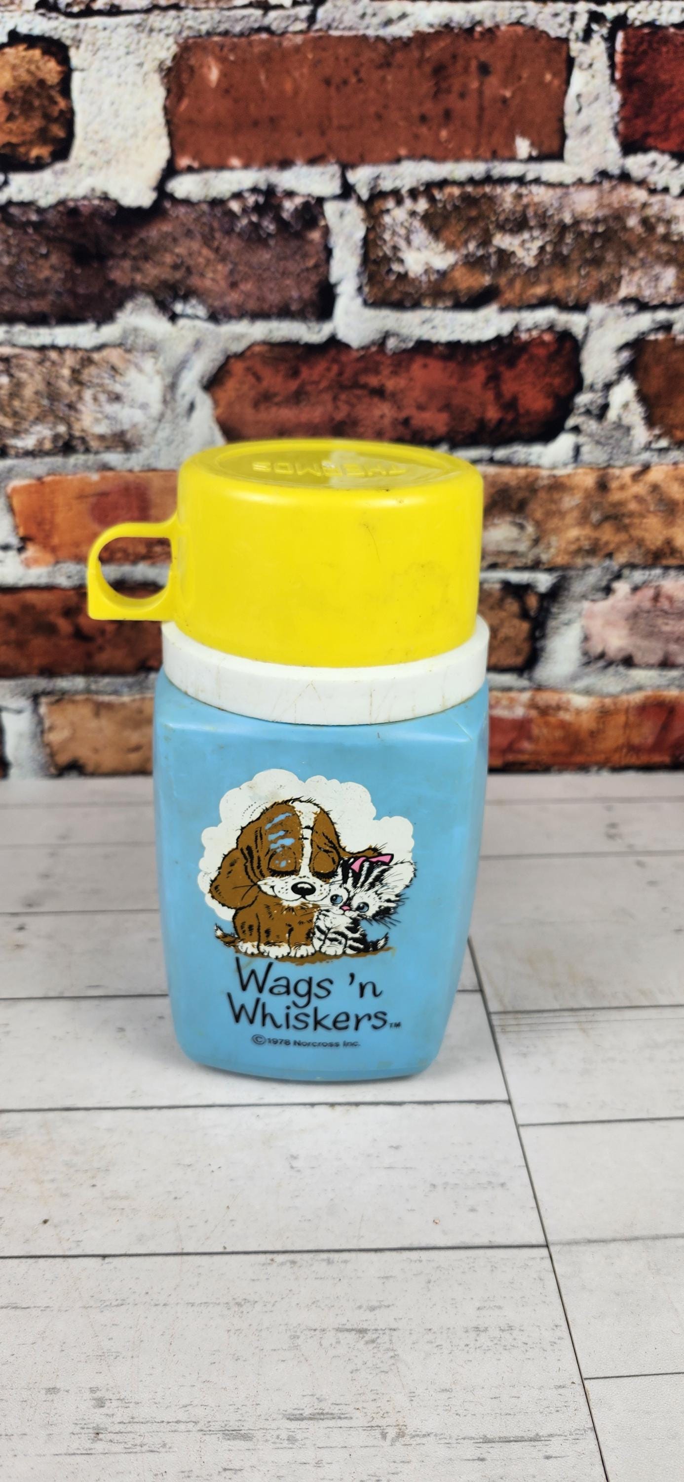 Vintage 1978 Wags 'n Whiskers Thermos: Lunchbox Cat Dog Decor - Etsy