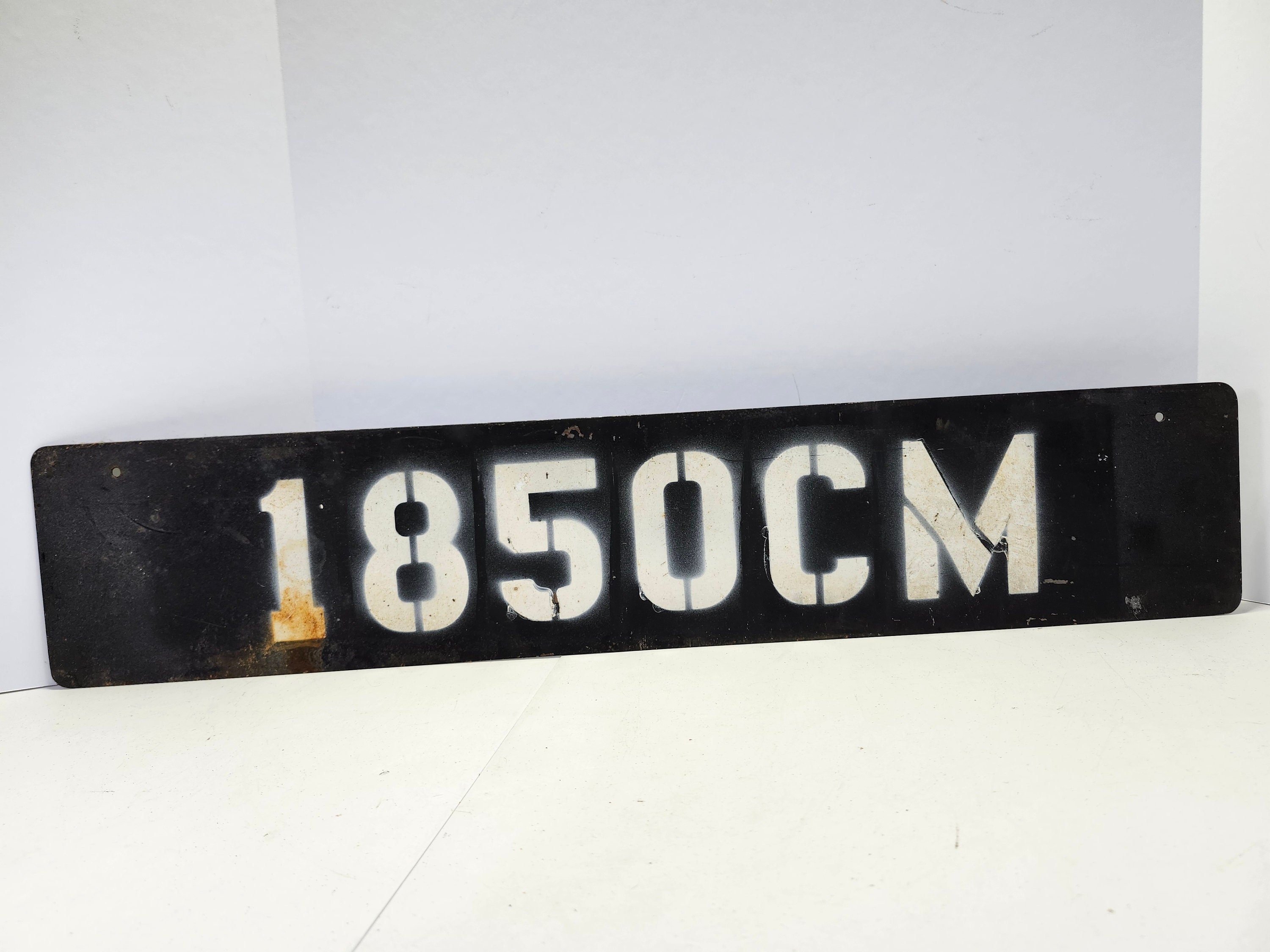 Number Metal Emblems Vintage Metal Number Sign: Industrial Stencil Wall Decor - Etsy