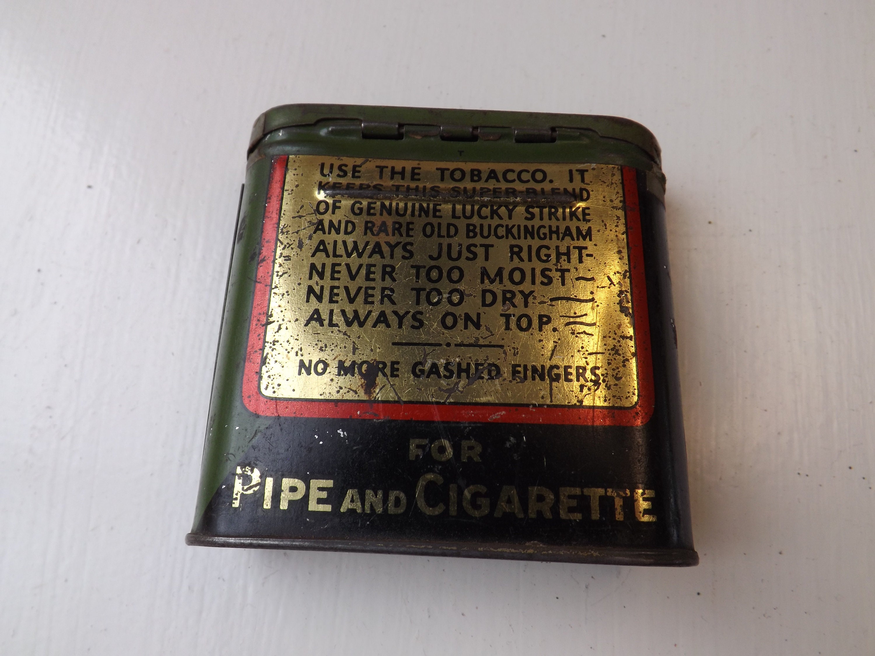 Half and Half Pipe Tobacco Tin Vintage Smoking Bar Decor Etsy
