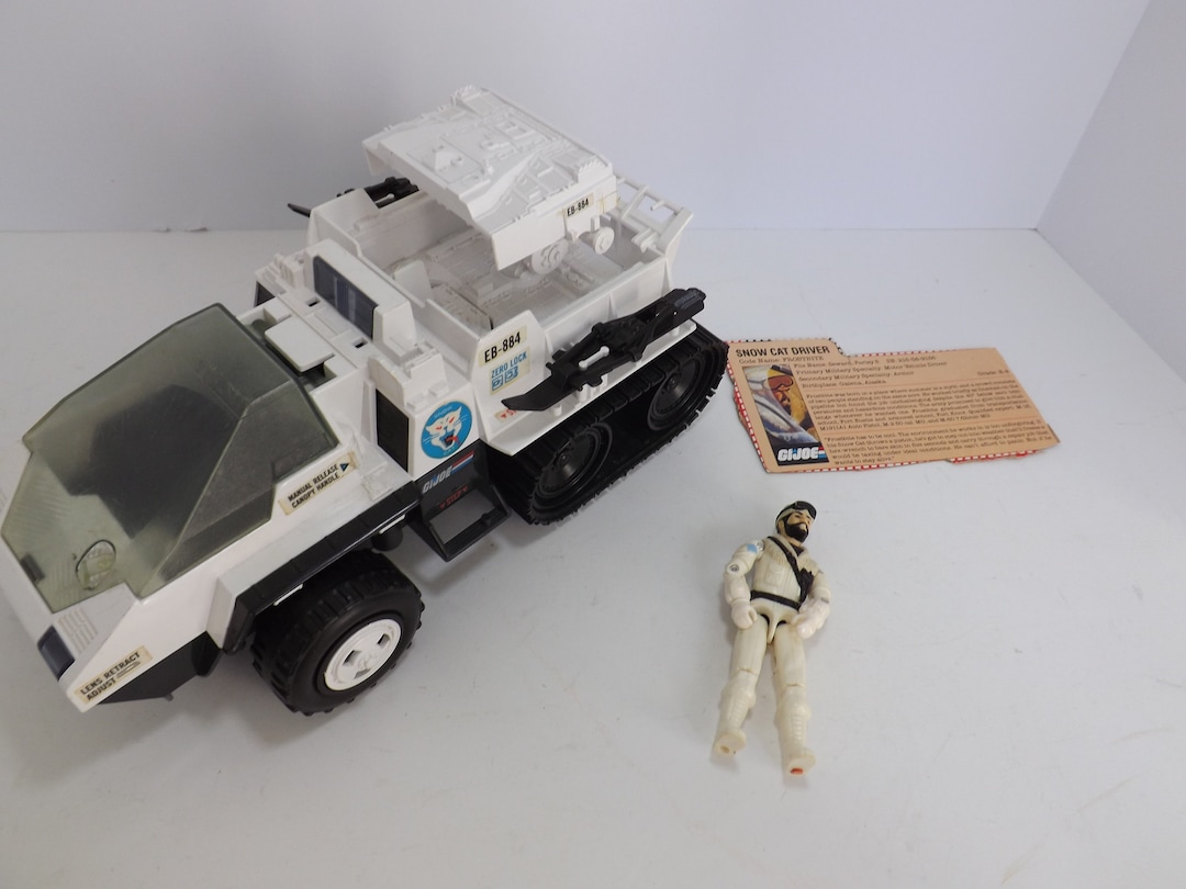 GI Joe Snowcat With Driver Frostbite and Filecard Toy Etsy