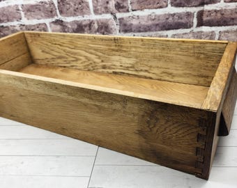 Large Wooden Drawer: Rustic Farmhouse Storage Box