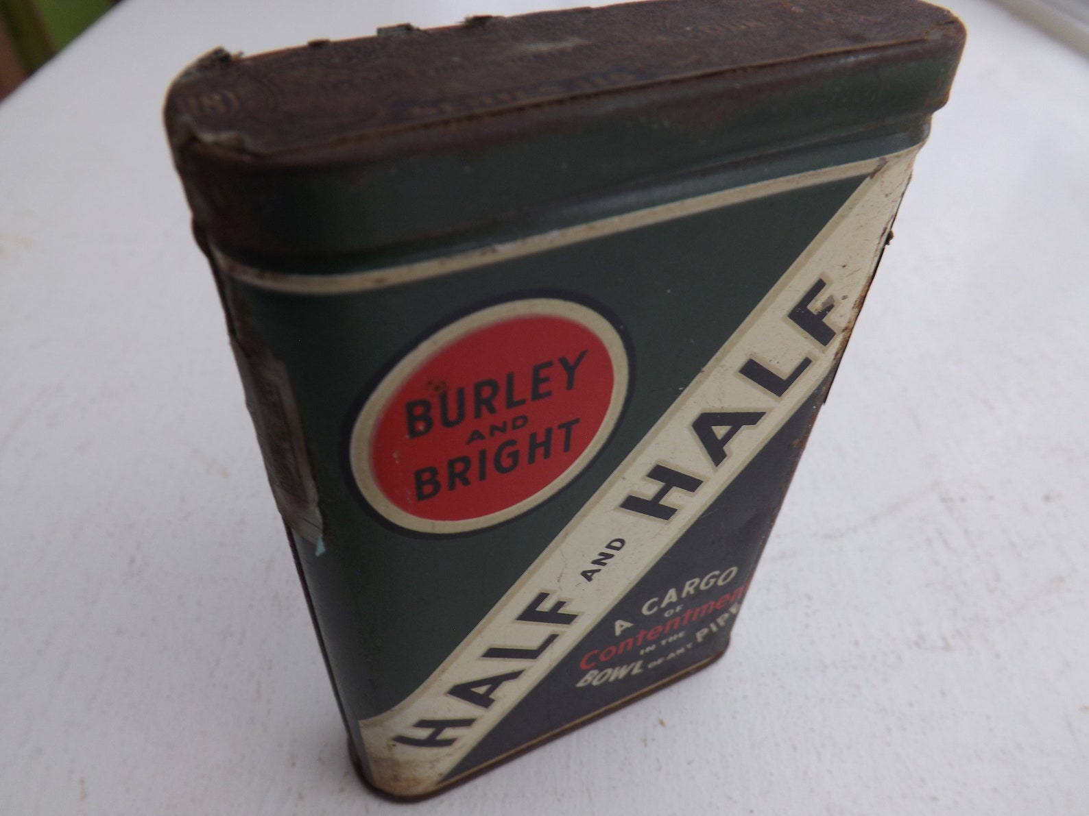 Half and Half Pipe Tobacco Tin Vintage Smoking Bar Decor Etsy