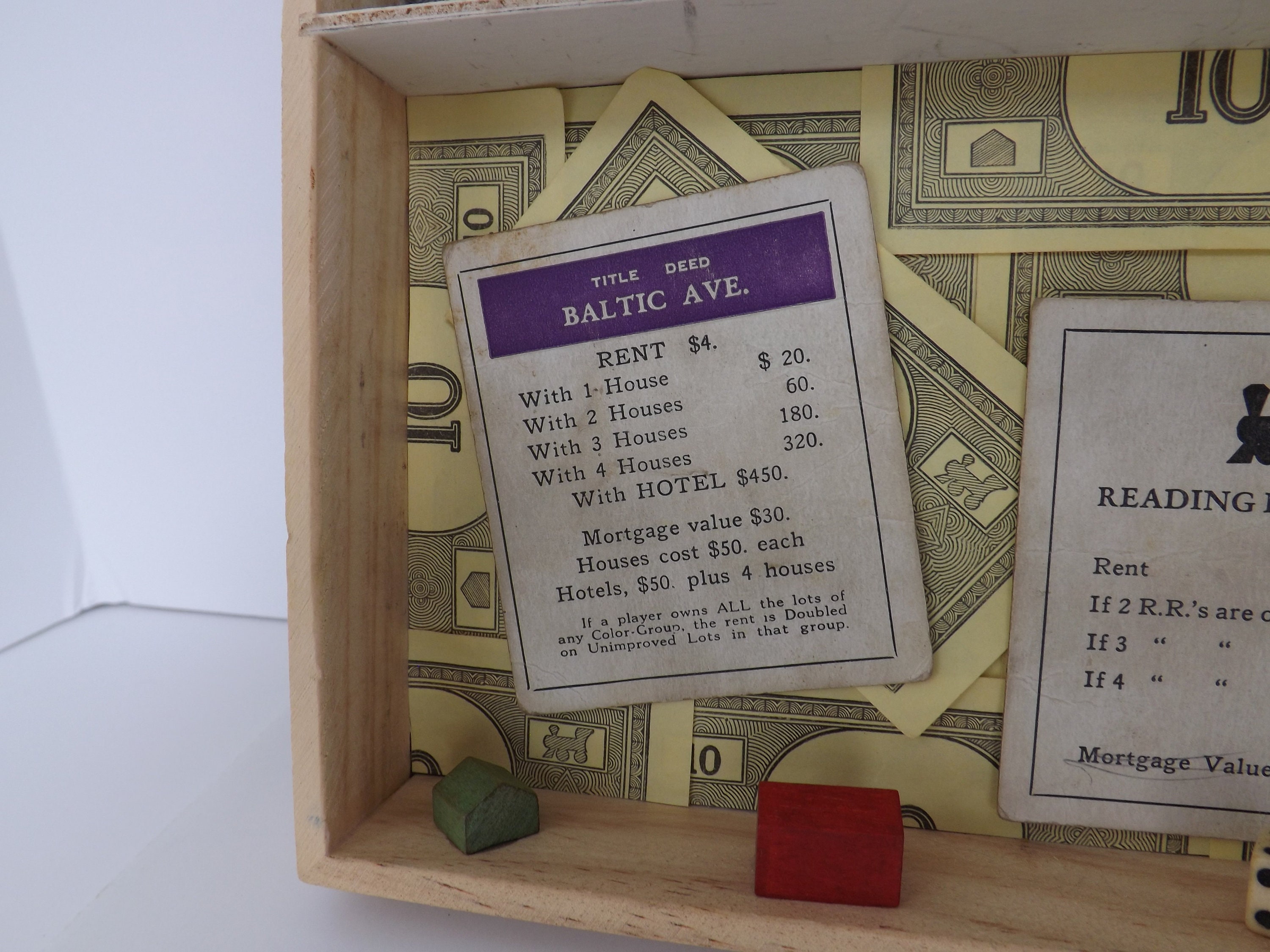 Vintage Monopoly Game Pieces Shadow Box Game Room Decoration Etsy