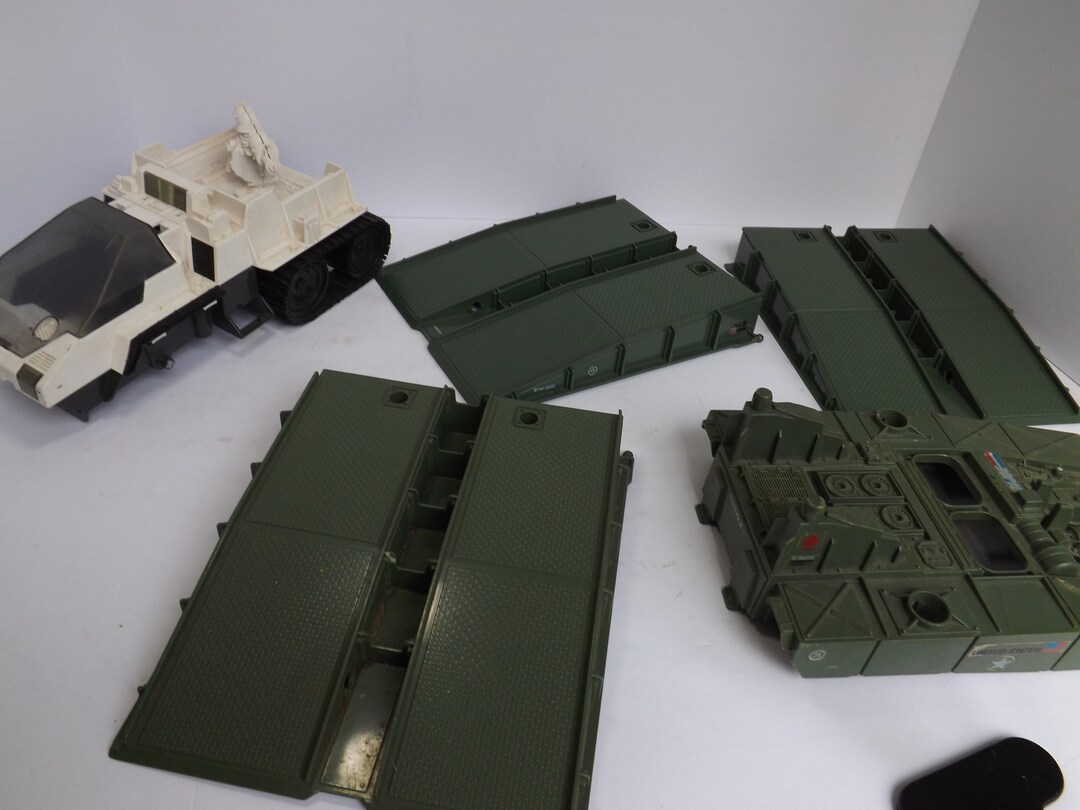 GI Joe Parts Lot, Toy Vehicles, 1980s, Hasbro, Vintage, Plastic, G I