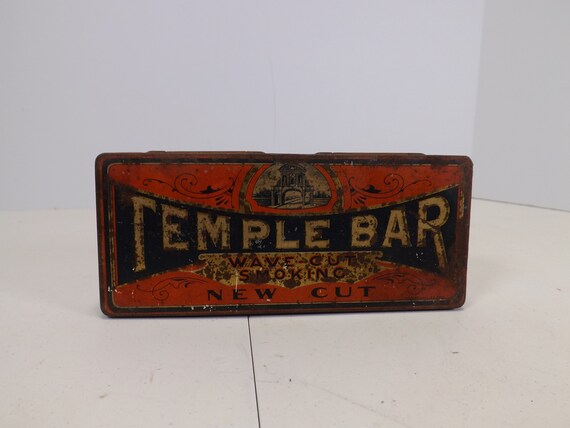 temple bar tobacco tin Vintage Temple Bar Tobacco Tin: Wave Cut Collectible Display