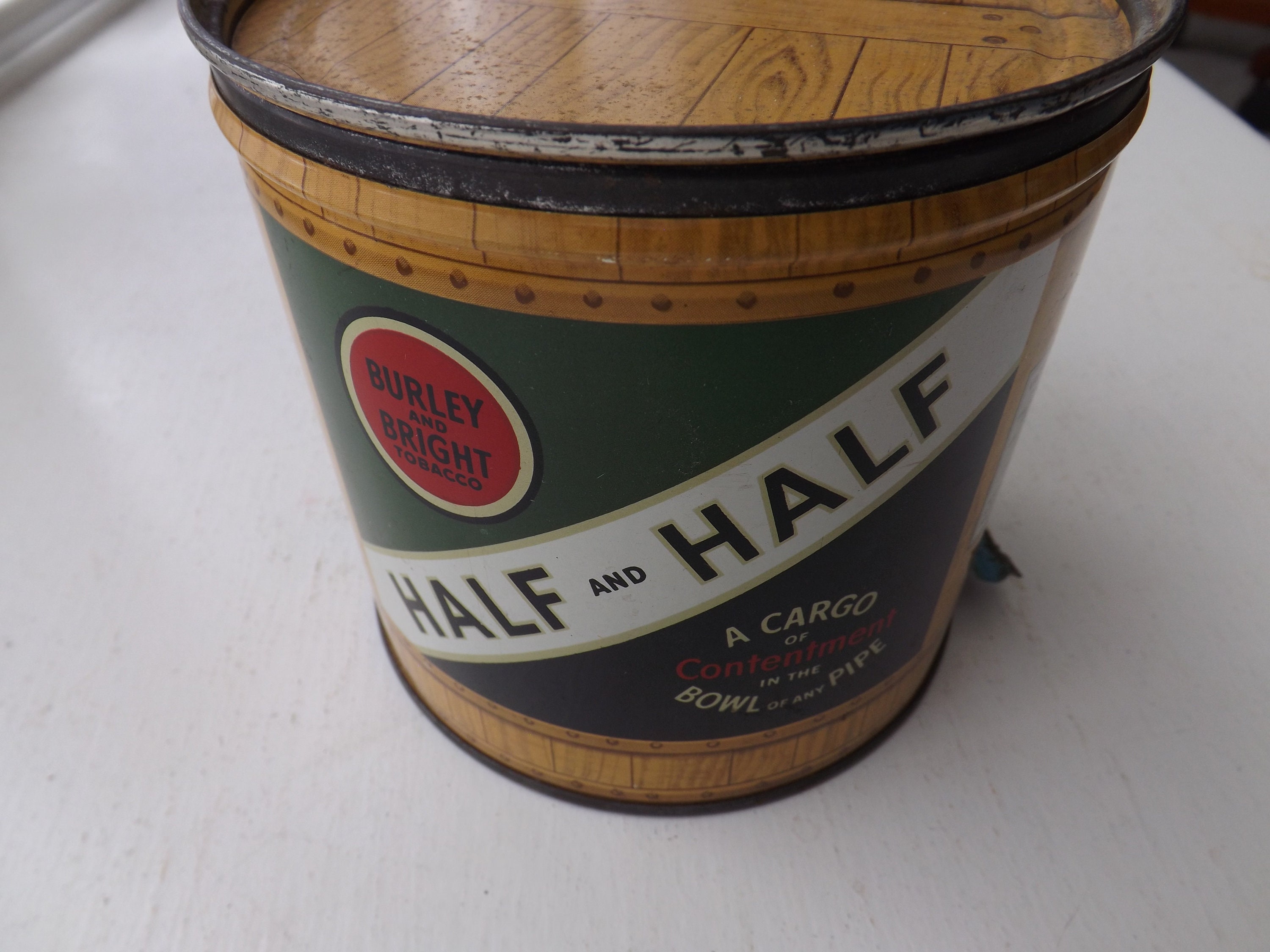 Half and Half Pipe Tobacco Tin Vintage Smoking Bar Decor Etsy