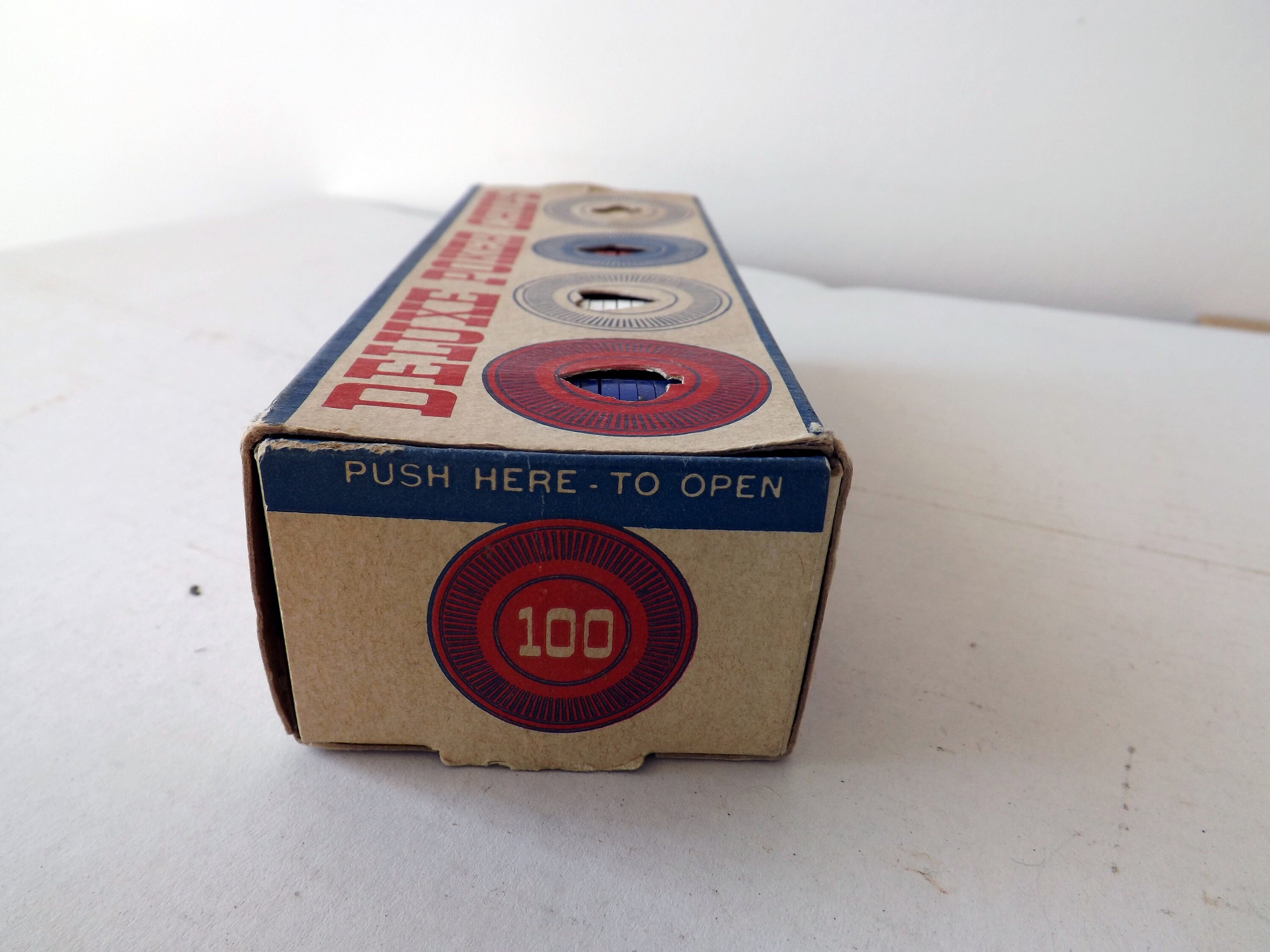 Deluxe poker chips in box vintage bar decor game room Etsy