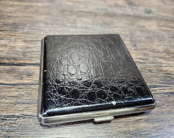 Vintage Lucienne Cigarette Case – Gold-tone Metal & Black Enamel –  Mid-century Modern