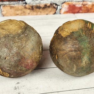 Antique Wood Balls - Etsy