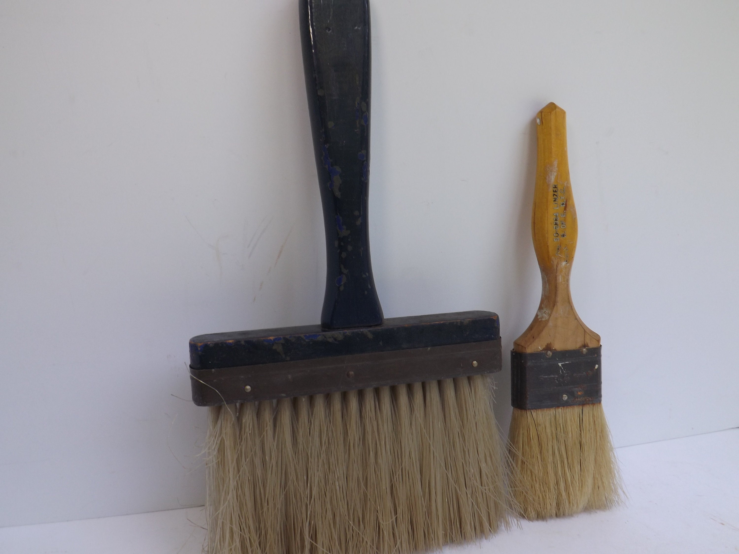 Vintage Wooden Utility Brushes, Horse Hair Brushes, Broom Brush