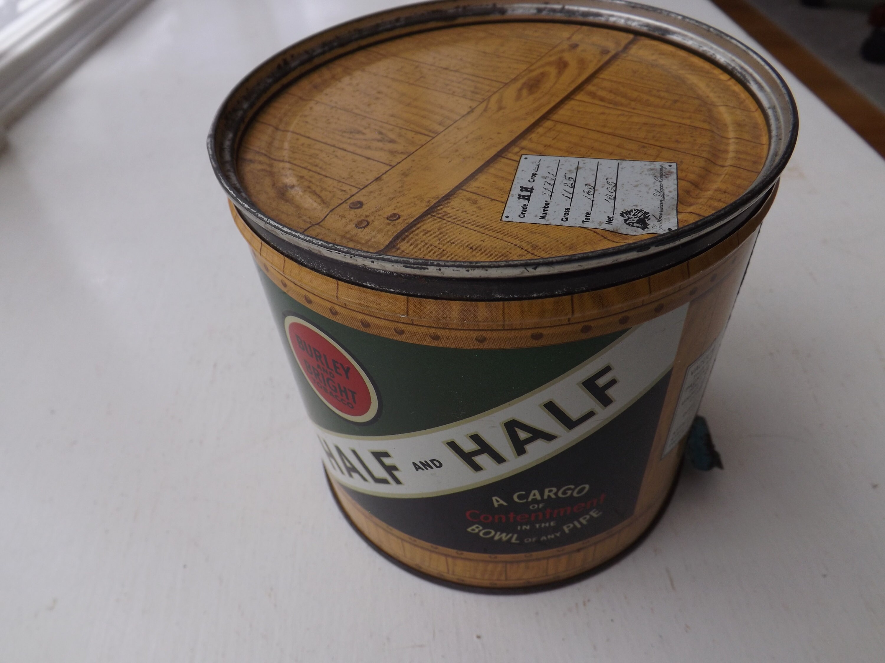 Half and Half Pipe Tobacco Tin Vintage Smoking Bar Decor Etsy