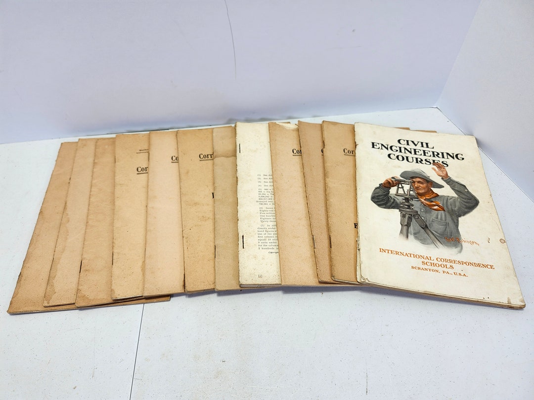 Vintage ICS Math & Engineering Booklets: 12-piece Set, 1890s-1900s - Etsy