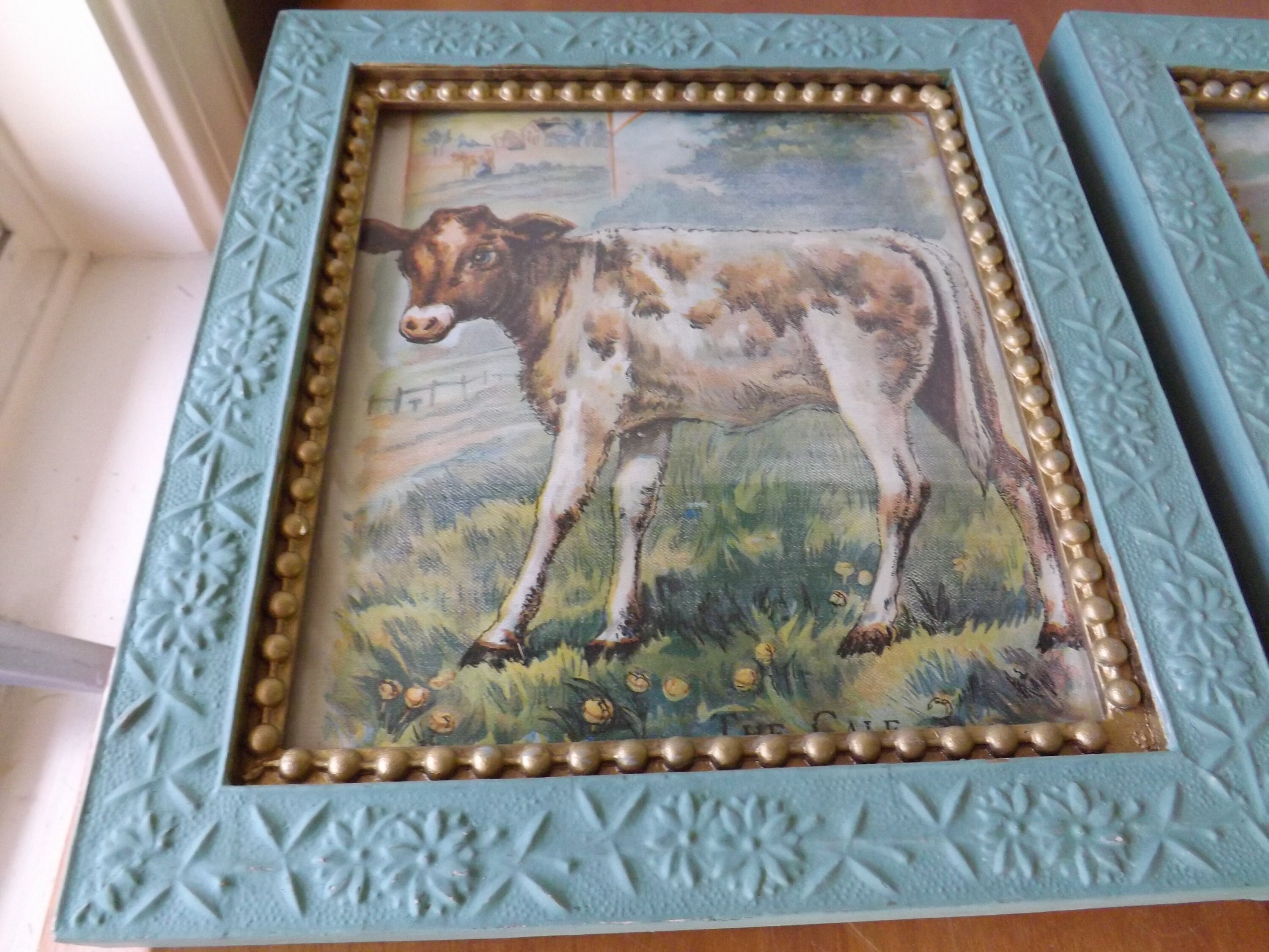 Framed vintage animal prints from a child's book retro | Etsy