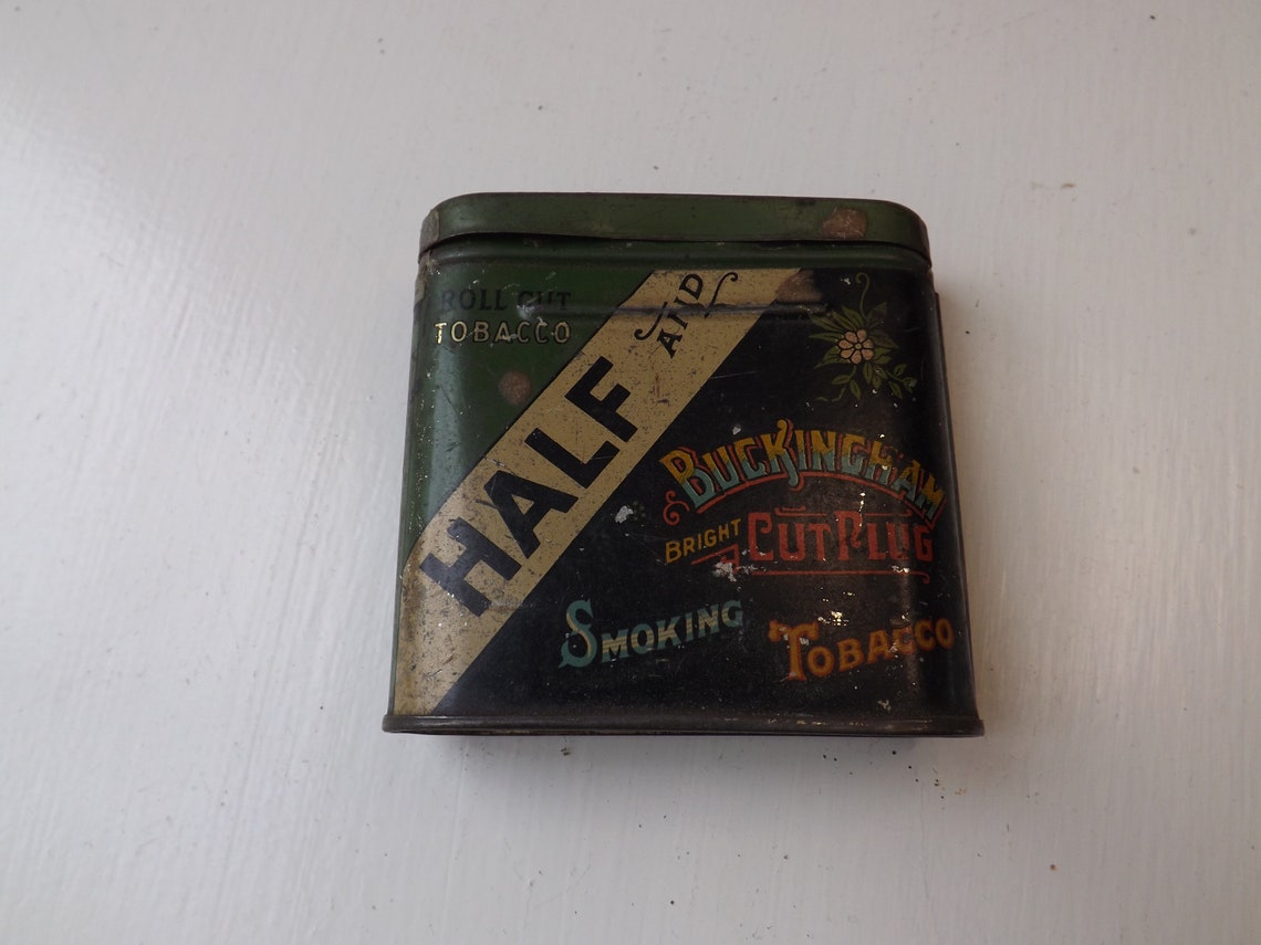 Half and Half Pipe Tobacco Tin Vintage Smoking Bar Decor Etsy