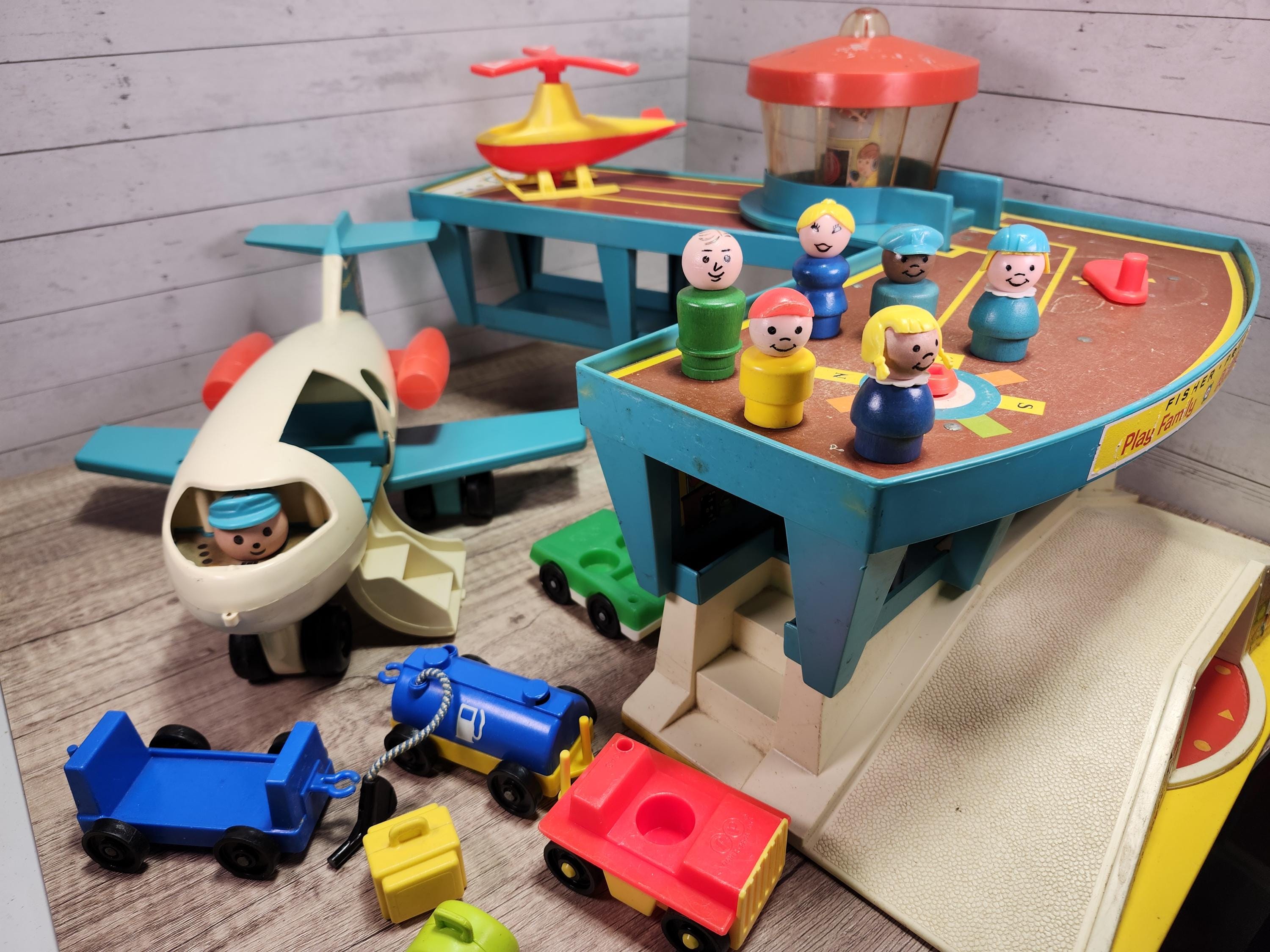 Vintage Fisher Price Little People Airport Set: 1972 Retro Toy