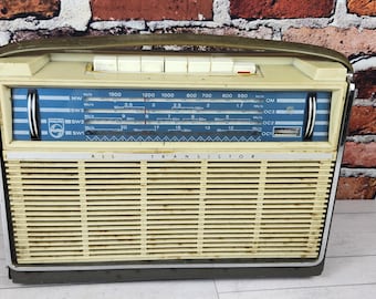 Vintage Philips All Transistor Radio - Untested, No Cord: MCM Decor, Project Parts