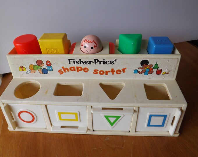 Fisher Price Shape Sorter, Vintage, 1974, Toy, Playroom, Toys, Old, Little People, Original