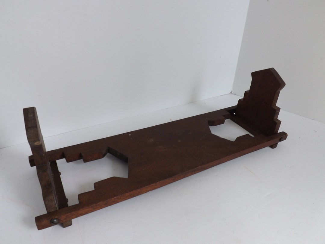 Wooden Bookend Vintage Retro Wood Letter Holder Bookshelf Etsy