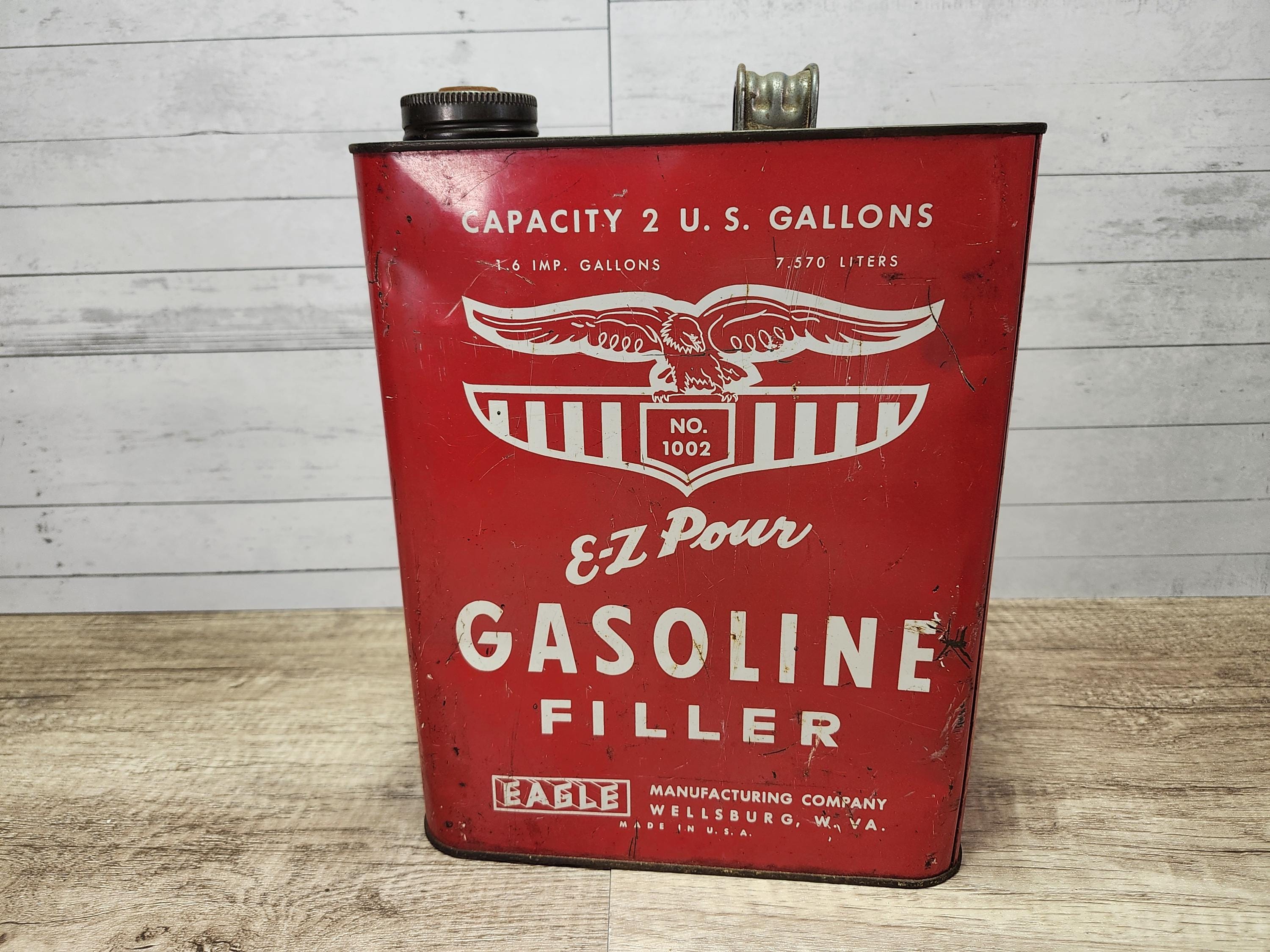 Eagle EZ Pour Gasoline Filler Gas Can, Vintage, Automotive