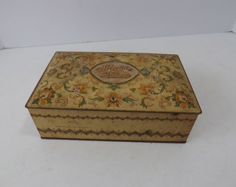 Tindeco Selection by Reichardt tin, vintage retro, decor candy, cracker, cookie tea, bin, box, container, metal, storage, flowers floral