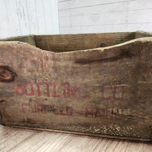 Vintage Summit Spring Bottling Co. Wooden Crate: Rustic Display Storage