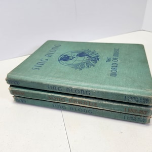 Vintage 1941 Song Books Set: &quot;Sing Along&quot;, Child Education