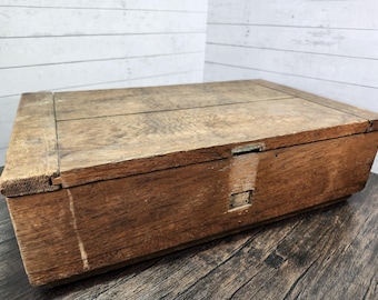 Vintage Torpedo Parts Wooden Chest: Rustic Industrial Storage