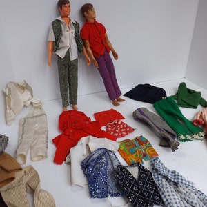 Vintage Barbie Ken Allan Doll Lot with Clothing and Accessories Mattel