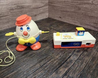 Vintage-1957--fisher Price--humpty Dumpty Pull Toy - Etsy
