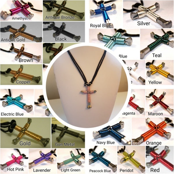 Disciple's Cross Necklace, Keychain, or Clip  Pick Your Color Fully Adjustable