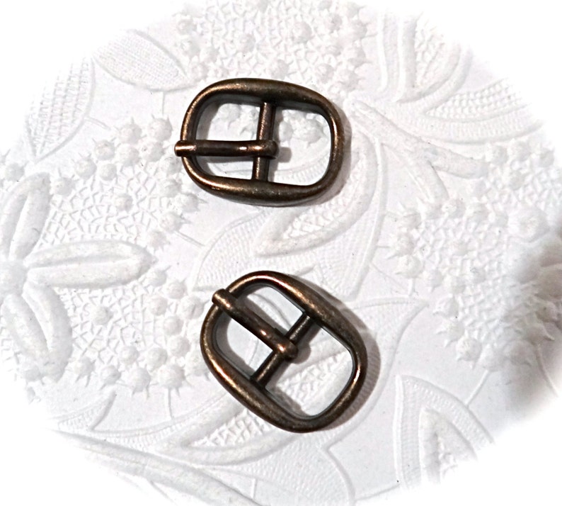 2 Brass Buckles Dollmaking Supplies Sewing Supplies RB-172