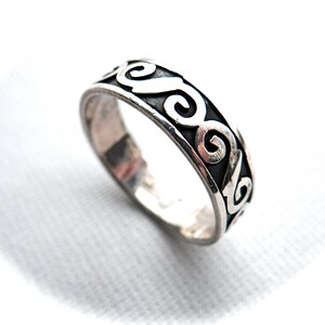 Men&#39;s Sterlng Celtic Ring Silver Band Vintage Rings VA-308