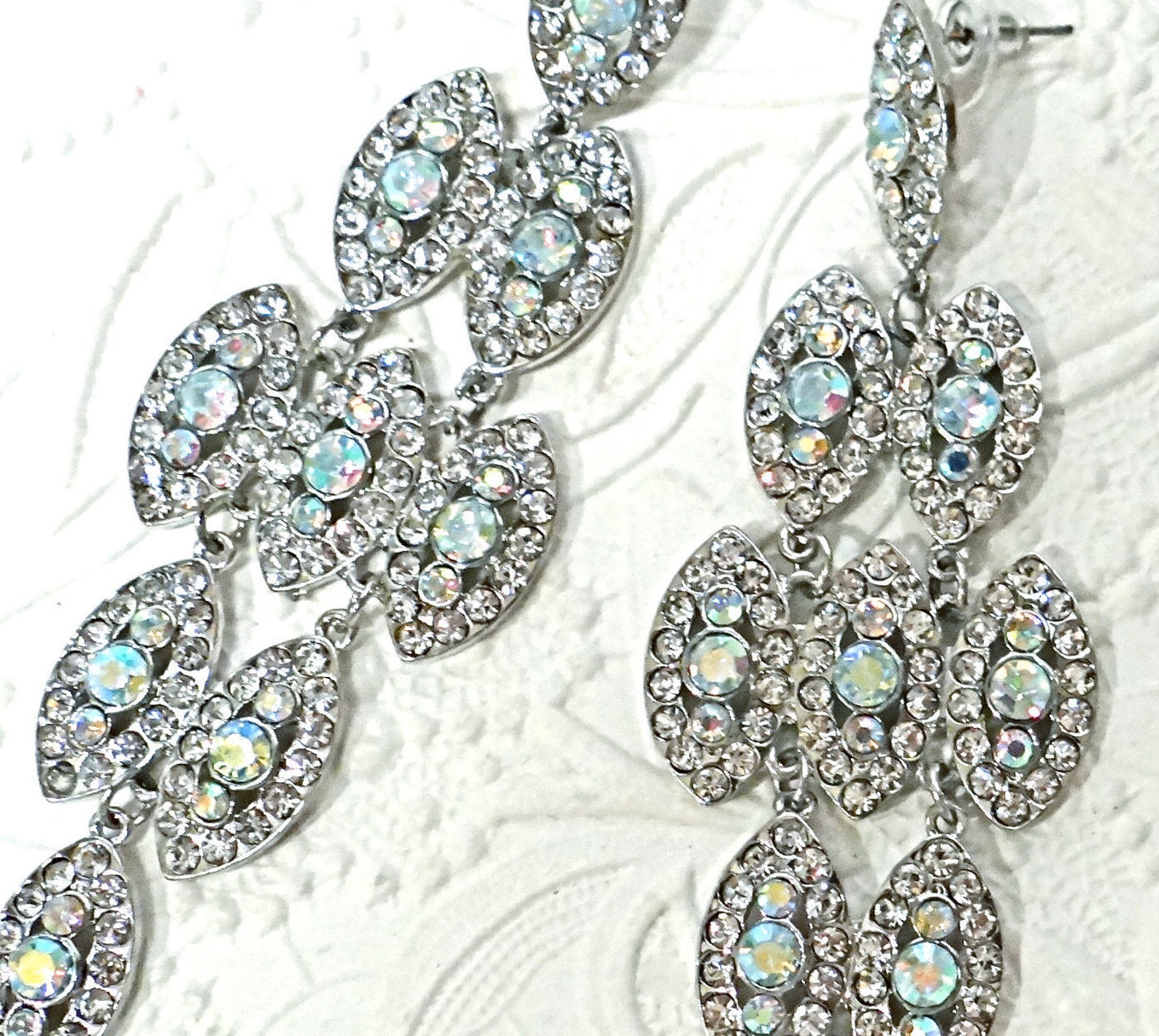 Elen Henderson Cascading Rhinestone Chandelier Earrings main image 0