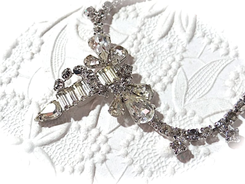 Vintage Rhinestone Necklace Duane Collectible Rhinestone Etsy
