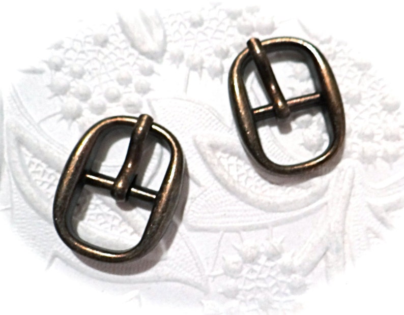 2 Brass Buckles Dollmaking Supplies Sewing Supplies RB-172