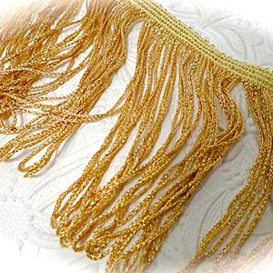 Gold Fringe Sewing Supplies Upholstery Costume Trim T-157 - Etsy