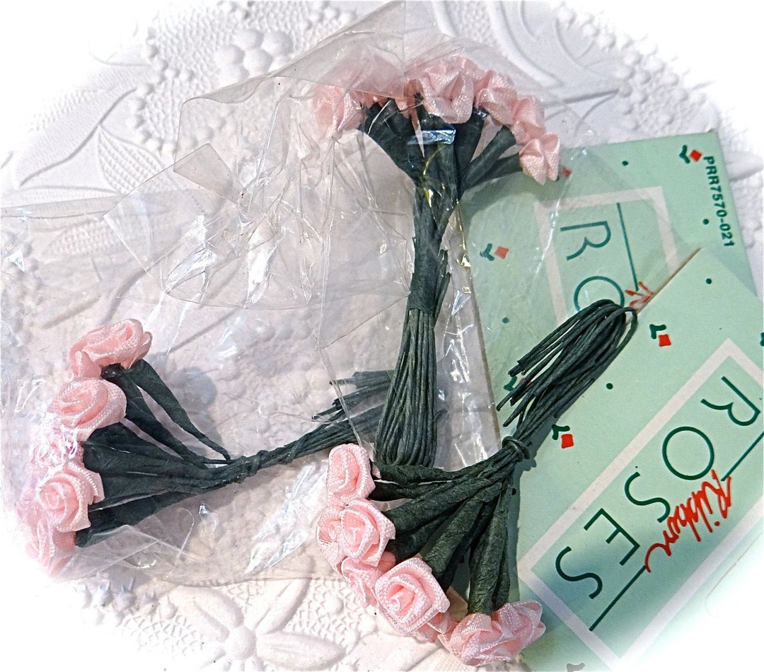 Think Pink Rubans Roses Pink Ribbon Roses 3 Bunches Floral Supplies Crafts RR-104 - Etsy