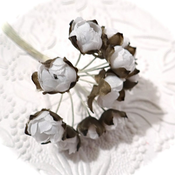 Miniature White Rosebud Bouquet Floral Supplies FL-102