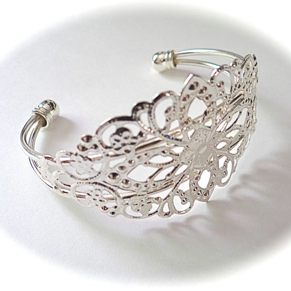 Silver Filigree Bracelet Jewelry Supplies BT-119