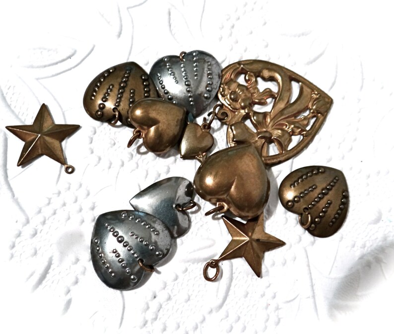 Vintage Charms Brass Pendants Jewelry Findings RB128 Etsy