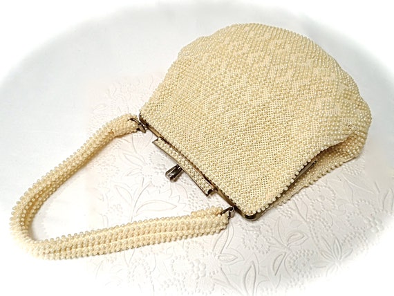 Vintage Corde Bead Handbag Vintage 1950's Purse Ac