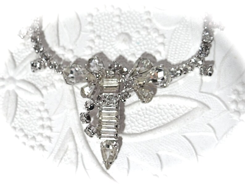 Vintage Rhinestone Necklace Duane Collectible Rhinestone Etsy