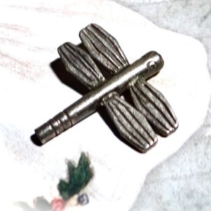 Silver Dragonfly Bead 999 Fine Mexican Vintage Jewelry Supplies Tribal RB-133 image 1