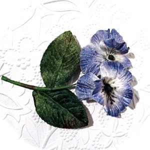 Vintage Velvet Pansy Stem Millinery Supplies Floral Supply FL-150