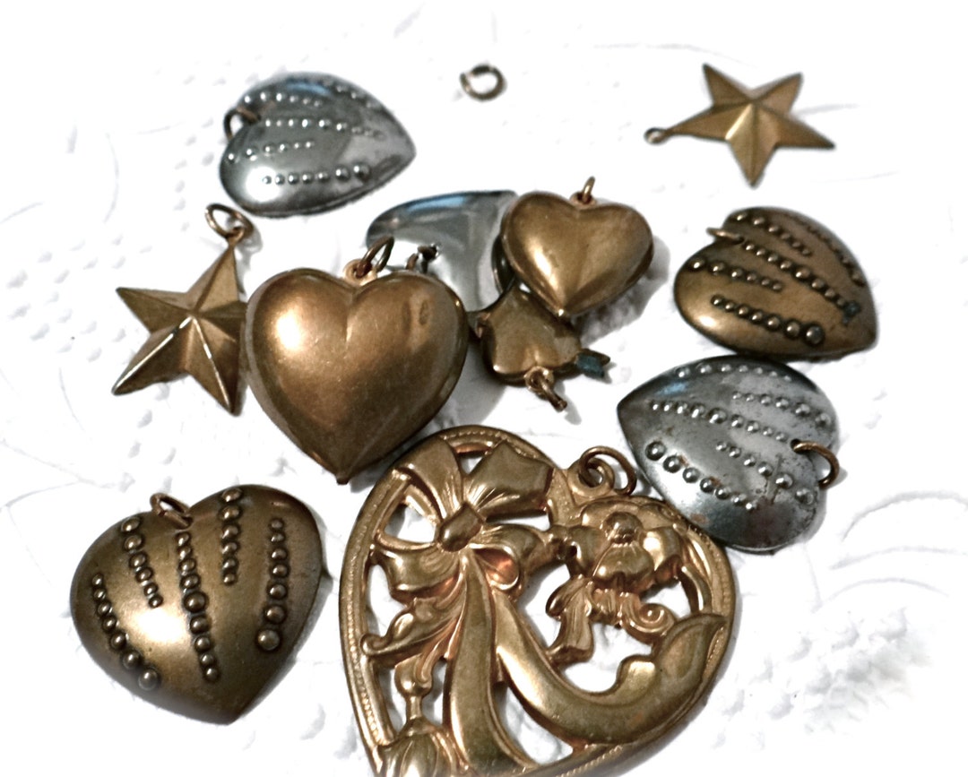 Vintage Charms Brass Pendants Jewelry Findings RB128 Etsy